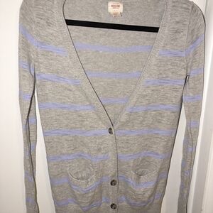 Mossimo Supply Co. Gray and Purple Cardigan Sweater